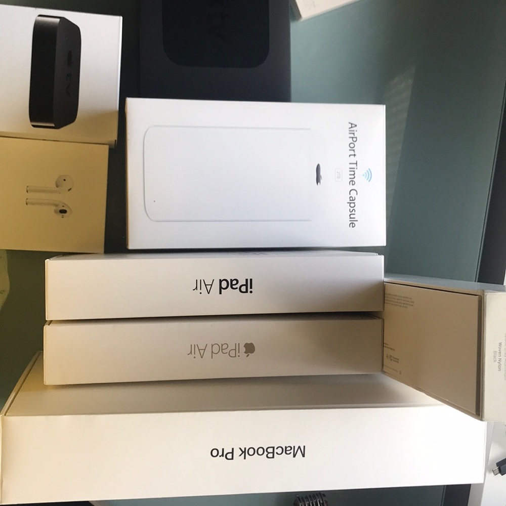 Empty Apple boxes